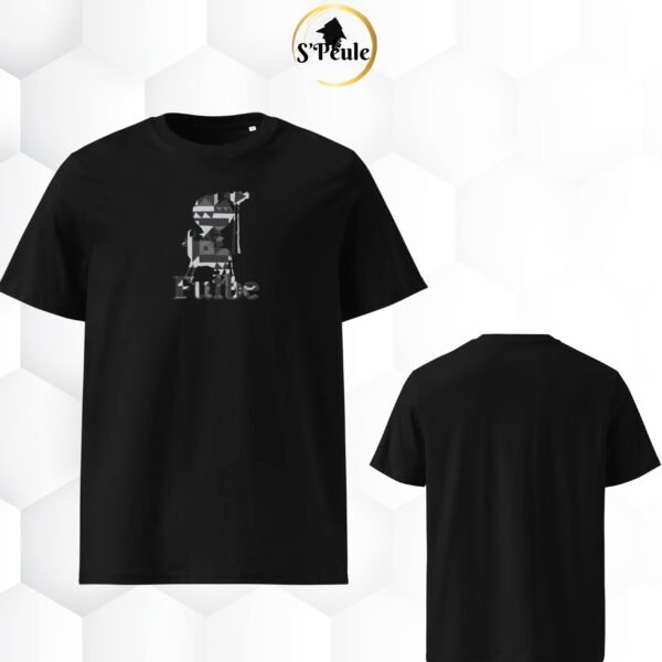 Fulbe Noir et Blanc Unisex organic cotton t-shirt - Image 3