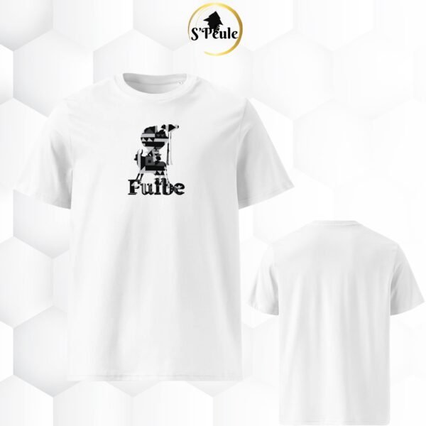 Fulbe Noir et Blanc Unisex organic cotton t-shirt - Image 4