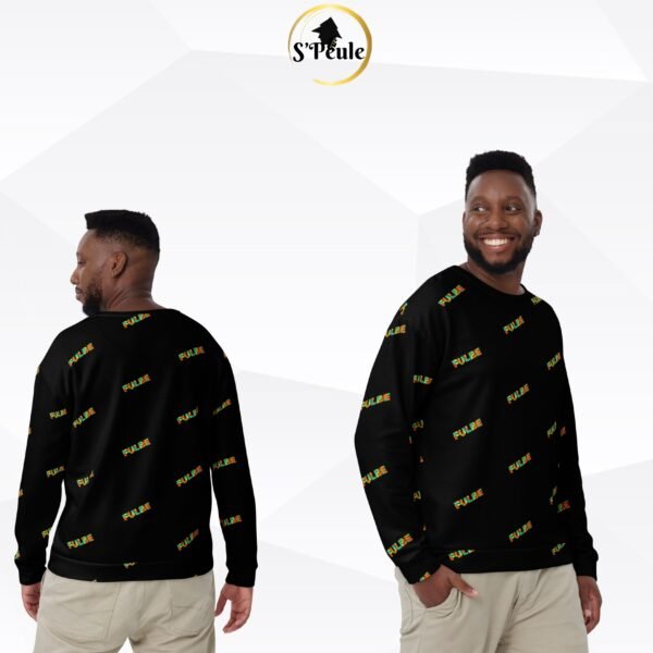 Fulbe Black Sweatshirt, Unisex Sweatshirt - Image 2