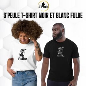 Fulbe Noir et Blanc Unisex organic cotton t-shirt